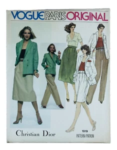 Vogue Sewing Pattern 1919 Christian Dior Size 14 Jacket Skirt Pants Shorts UNCUT - Picture 1 of 3