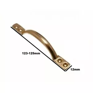 Faja de latón liso tirón puerta ventana cajón mango gabinete fijación frontal 125 mm - Imagen 1 de 1
