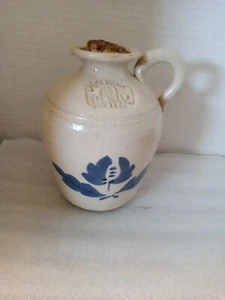 Mahon Pottery Cobalt Blue Salt Glaze Jug W/cork - Picture 1 of 5