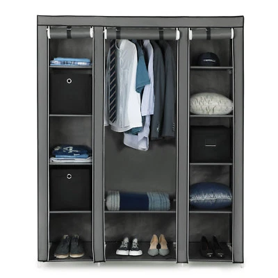 XXL Faltschrank Stoffschrank Kleiderschrank Garderoben Regal 150x175x45cm LSF03G - Bild 1 von 4