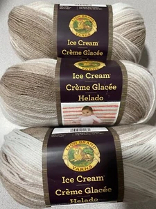 Lote de 3 - Hilo de helado marca León - Café - Madejas de 3,5 oz - Nuevo - Imagen 1 de 4