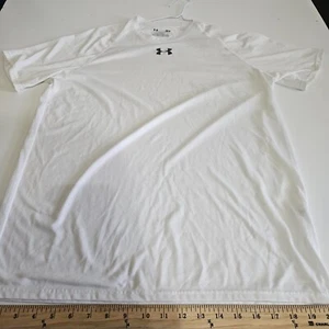 Camisa Under Armour Mediana Blanca Manga Larga Calce Suelto Equipo de Calor Entrenamiento - Imagen 1 de 6