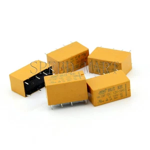 5 Pezzi Alta Qualità 8 Pin RELÈ 12V DC Bobina Relè Alimentazione PCB HK19F-DC12V-SHG  - Foto 1 di 4