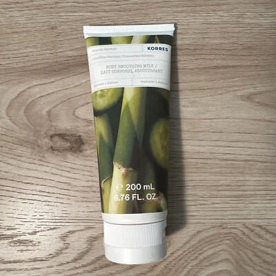 Korres Body Smoothing Milk Cucumber Bamboo 92.5% Natural Sealed 200ml NEW - Image 1 of 4