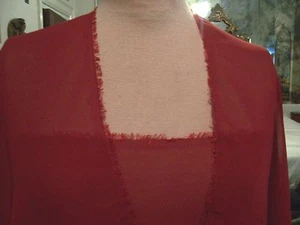 5yd BURGUNDY RED WASHABLE MICROFIBER CHIFFON FABRIC SHEER - Picture 1 of 2