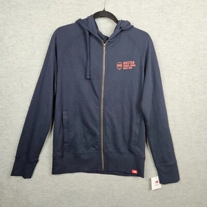 Sportiqe Men’s Navy Full Zip Samuel Adams Stanford Sweatshirt Hoodie Size S - Picture 1 of 6