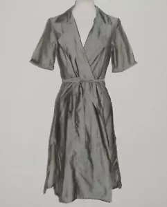 BEAUTIFUL SASS&BIDE KHAKI GREEN MIDI COAT AUS 8 "THE SAME TIME" - Picture 1 of 6