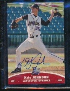 2007 Lancaster Jethawks Grandstand 13 Kris Johnson signed auto autograph 