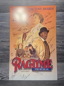 CAST SIGNED, RAGTIME, THE MUSICAL, BROADWAY WINDOW CARD/POSTER - Picture 1 of 9