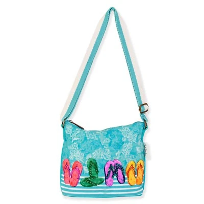 Sun'N'Sand - Bandolera pequeña - Chanclas - Coral - Nueva con etiquetas Foto 1 de 2