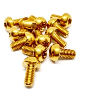 BRIGHT GOLD Titanium Disc Brake Rotor Bolts M5x10 For Hope Sram Magura - Picture 1 of 5