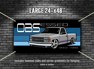 OBS Chevy banner garage 1988 Chevrolet Pickup Truck Hot Wheels - Изображение 1 из 2