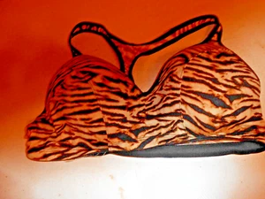 women size Large, animal print wire free padded bra by flirtitude - Picture 1 of 2