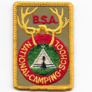 National Camping School R/E Patch Plastic w/ Gauze Back Boy Scouts of America - Picture 1 of 1