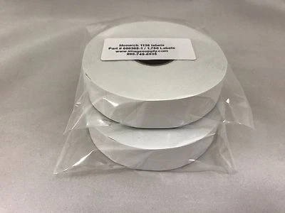 2 Rolls GENUINE Monarch Paxar 1136 WHITE LABELS 000305 / FF-312