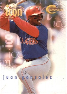 1997 (RANGERS) Circa Icons #1 Juan Gonzalez