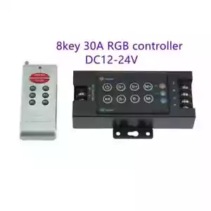 8Keys LED RF RGB Remote Controler for RGB SMD 3528 5050 LED Strip LED Lights 30A - Picture 1 of 11