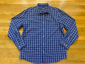 Untuckit Shirt Mens XXL Long Sleeve Blue Red Button Down Plaid Casual Relax . - Picture 1 of 4