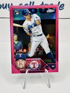 JOSH JUNG 2023 Topps Chrome Pink Refractor ROOKIE RC Rangers - Picture 1 of 2