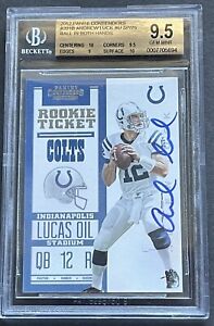 BGS 9.5 ANDREW LUCK 2012 CONTENDERS ROOKIE TICKET ROOKIE AUTO GEM MINT COLTS