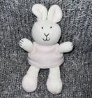 The Little White Company bunny rabbit cuddly soft toy 7" pink knitted comforter