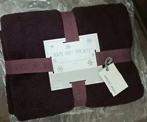 BAREFOOT DREAMS CozyChic Johannisbeere neue Farbe gestapelt gerippte Bordüre Decke 45"x60" - Bild 1 von 24