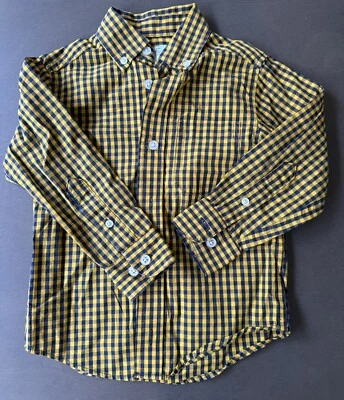 Camisa Class Club Etiqueta Dorada Shir Niño 2/3 Amarillo Cuadros Manga Larga Abotonada Foto 1 de 4