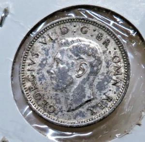 1944 Great Britain UK Silver Sixpence-Higher Grade - Picture 1 of 2