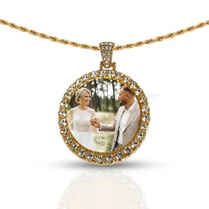 Personalise Photo Round Necklace Unique and Timeless Gift For Friends and Lovers - Picture 1 of 22