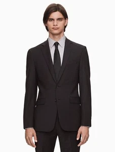 Calvin Klein 165957 Men's Slim Fit Two Button Wool Charcoal Blazer Size 41R - Picture 1 of 2