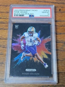 Selecciones de draft Panini Prizm 2024 Roma Odunze Black Color Blast PSA 10 gemas como nuevas - Imagen 1 de 2