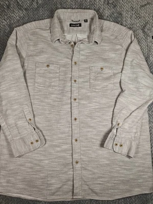 Men's Gray Long Sleeve Shirt Size 2 XLT 100% Cotton Solaris Brand - Image 1 of 4