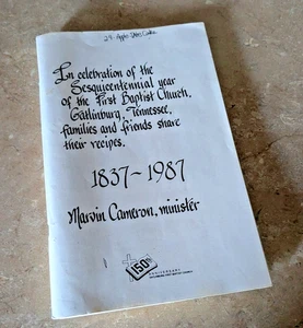 GGatlinburg TN- First Baptist Church Cookbook- 150th Anniversary (PB) FAST SHIP - Picture 1 of 3