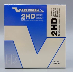 Viking 2HD 3.5” Floppy Disks 1.44MB IBM Amiga Atari 10 Pack (V3510) New & Sealed - Afbeelding 1 van 5