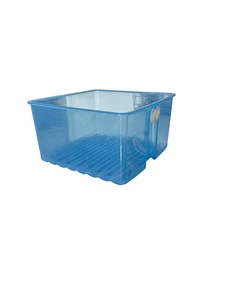 Tupperware Fridgesmart quadratischer Ersatzbehälter OHNE DECKEL 4351A-1 blau EUC - Bild 1 von 5