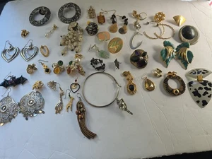 Konvolut Modeschmuck Ohrringe Vintage 7 Paar ca. 37 einzelne Piercing Clip  - Bild 1 von 23