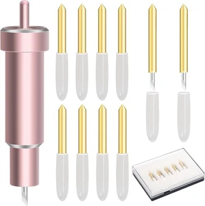 10Pcs. Replacement Blades for Cricut Maker, Maker 3 w/ blade holder- gently used - Picture 1 of 7