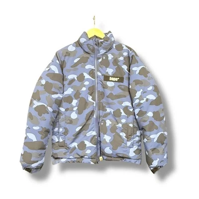 A Bathing Ape Puffer Jacket, small relaxed, blue - Image 1 of 4