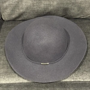 Accessorize Women’s Grey 100% Wool Wide Brim Hat  - Picture 1 of 3