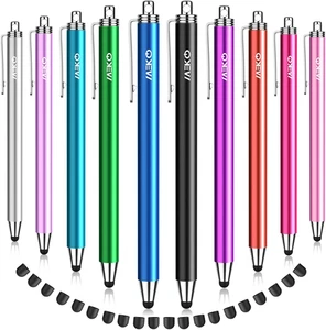 Stylus Pens for Touchscreens, 10 Pack Thin Rubber Tip Stylus Replaceable Tip Fea - Picture 1 of 12