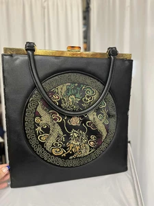 EAST Oriental Large Black Vintage Handbag - Picture 1 of 3