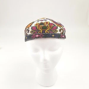 Uzbek Duppi Hat Embroidered Ethnic Skull Cap New 20 3/4" Circumference Kids - Picture 1 of 12