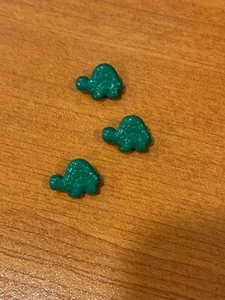 Green Turtle buttons x3 - unique, animal, reptile - Picture 1 of 1