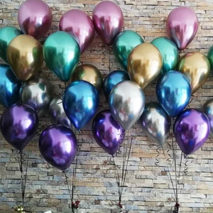 Metallic Helium Luftballons Chrome Ballons Latexballon Geburtstag - Bild 1 von 22