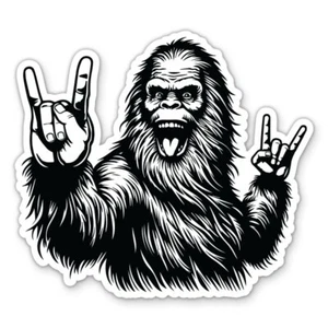Bigfoot Funny Rocker Vinyl Sticker - for Water Bottle Phone Car Tumbler Laptop - Picture 1 of 1