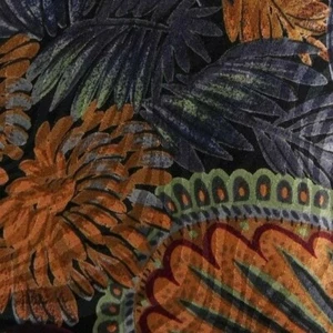 Black Orange Gray Floral PIERRE CARDIN Silk Tie - Picture 1 of 8