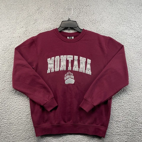 Montana Grizzlies Sweatshirt Adult Medium Red Pullover Crewneck University Mens Cover