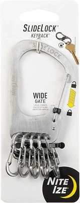 NITE IZE Bloqueo Deslizante LLAVERO Acero Inoxidable Clip PUERTA ANCHA 5X S-Biner Microbloqueos Foto 1 de 4
