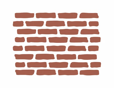 Stencil Joanie Rustic Brick Wall Mortar Country Farmhouse Template DIY Art Signs - Image 1 of 4
