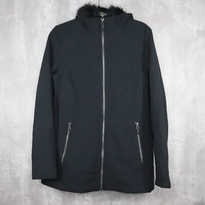 Marmot Jacket Womens Size Medium Black Waterproof Faux Fur Hood Lining C85550 - Image 1 of 4